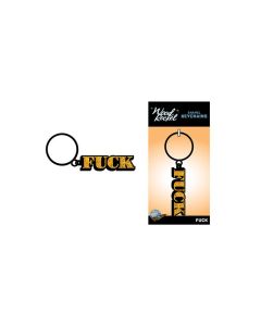 Wood Rocket Fuck Keychain - Gold