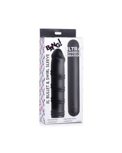Bang! XL Bullet & Swirl Silicone Sleeve