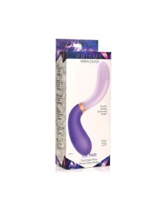 Prisms Vibra-Glass 10x Dual Ended Wavy Silicone/Glass Vibrator - Pari