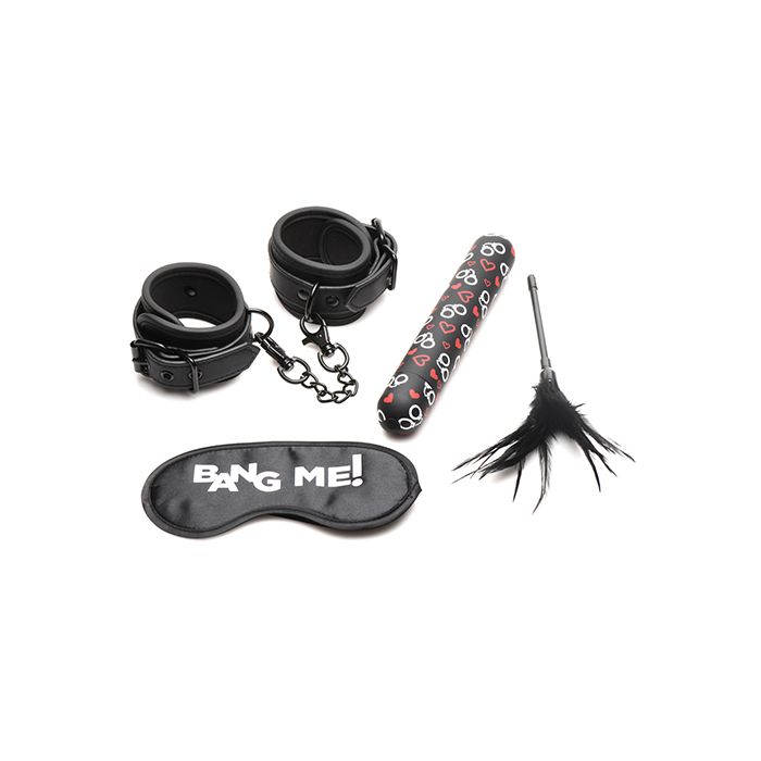 Bang! 4 pc Bondage Kit - Black