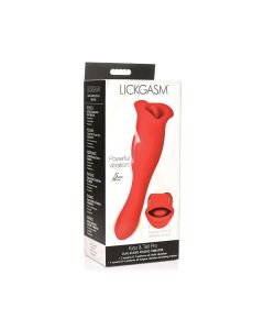 Shegasm Lickgasm Kiss + Tell Pro Dual Ended Kissing Vibrator - Red