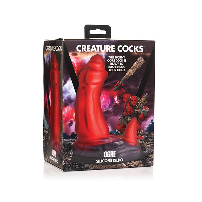 Creature Cocks Ogre Silicone Dildo - Red