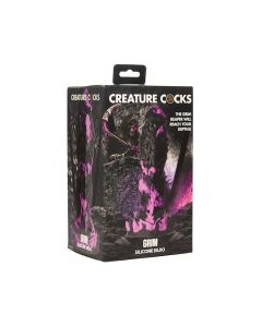 Creature Cocks Grim Silicone Dildo - Black/Purple