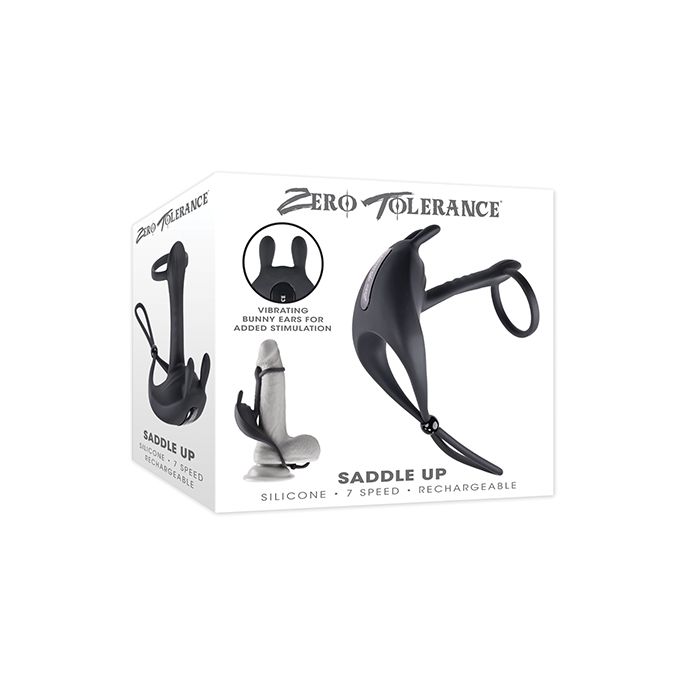 Zero Tolerance Saddle Up Cock & Ball Vibrator - Black