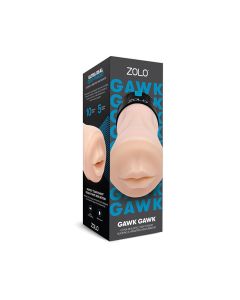 ZOLO Gawk Gawk Deep Throat Vibrating Masturbator - Ivory